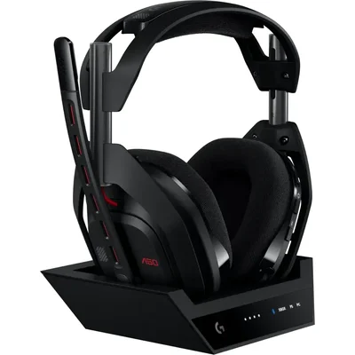 Logitech Astro A50 Lightspeed безжични слушалки със станция , черни