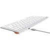 Безжична клавиатура A4TECH FBX51C FStyler, Bluetooth, 2.4 GHz, USB-C, Кирилизирана, Бял
