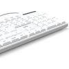 HAMA Жична клавиатура "CK-200", USB-A,USB-C, 8 мултимедийни клавиша, кирилизирана, бяла