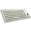 Компактна жична клавиатура CHERRY G84-4400 с Trackball, бяла