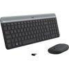 Kомплект безжични клавиатура с мишка Logitech MK470, Черна