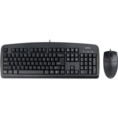 Комплект клавиатура и мишка A4TECH KB-72620, с кабел, Черен