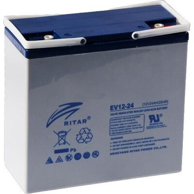 Оловна Батерия /за електрически колички/ (EV12-24) AGM  12V / 24Ah -182.5 / 78.5 /170 mm  RITAR
