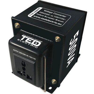 TED ELECTRIC волтов конвертор  220V / 110V  Up / Down  500VA  TED003676