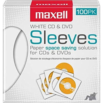 Хартиен плик 100 бр  за CD/DVD компакт дискове MAXELL
