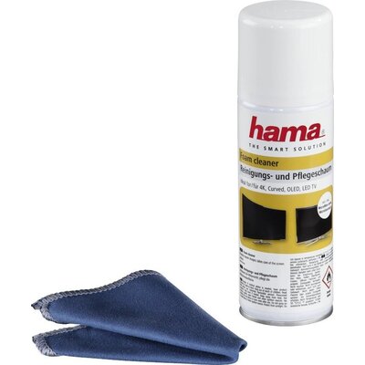 Почистващ спрей HAMA 95884, 200 ml, 20x20 cm микрофибърна кърпа - 