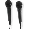 HAMA Аудио динамични микрофони “Karaoke”, Комплект 2 бр. с кабел жак 2,5 м + адаптер, вкл./изкл.