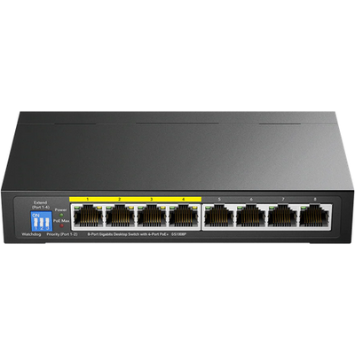 Суич Cudy GS1008P 8-портов Gigabit PoE+ Switch,60W, неуправляем
