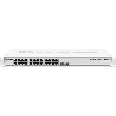 Суич MikroTik 326-24G-2S+RM 24 x Gigabit Ethernet ports, 10/100/1000Mbps, 2x SFP+ cages, монтаж в шкаф