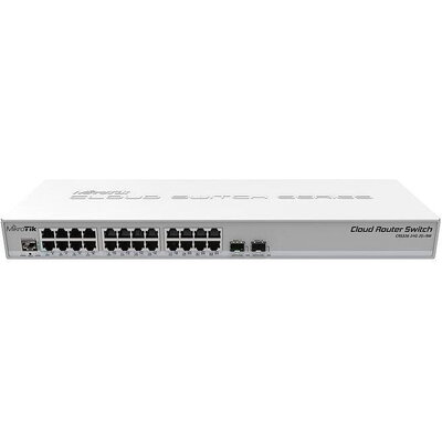 Суич MikroTik CRS326-24S+2Q+RM, 24 x Gigabit Ethernet ports, 2 x SFP