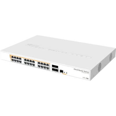 Суич Mikrotik CRS328-24P-4S-RM, 24xGigabit LAN, L2/L3, 4xSFP+ cages