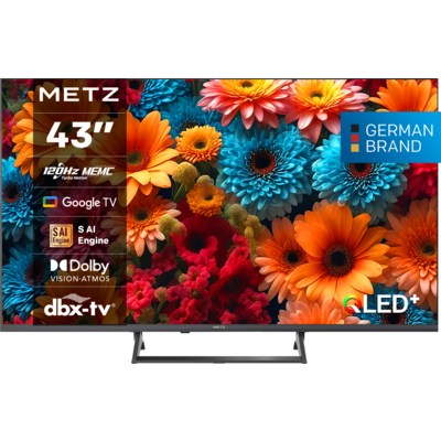 METZ Телевизор 43" 43MQF7500Z UHD 4K QLED SMART TV, Google TV, Клас G