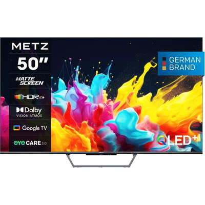 Телевизор METZ 50MQE7600Z, 50"(126 см), QLED, Google TV, 4K/UND, 60Hz