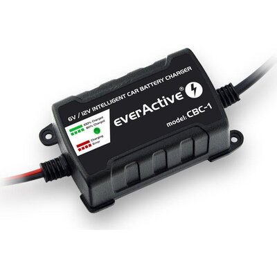 Зарядно процесорно устройство за акумулатор 6V/12V everActive CBC-1 v2  до 1А за автомобили и мотоциклети