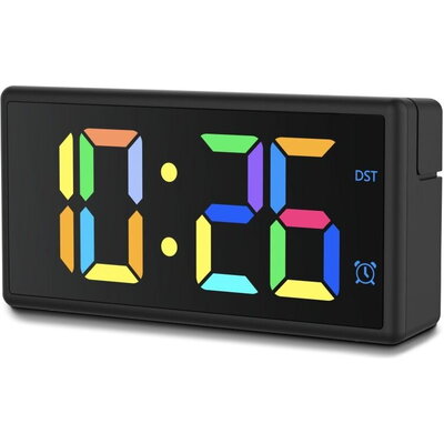 HAMA Цифров часовник "Ibiza", многоцветен дисплей, с функция за зареждане през USB HAMA Цифров часовник "Ibiza", многоцветен дисплей, с функция за зареждане през USB