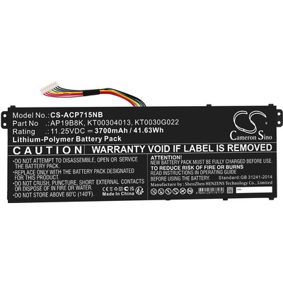 Батерия  за лаптоп ACER  Aspire 3 A314-22-A1YY, Aspire 5 A514-53-58BG AP18C4K LiPo 11,25V 3700 mAh CAMERON SINO