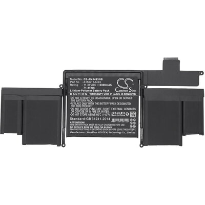 Батерия за лаптоп Apple MacBook Pro ""Core i5" 2.4 13" Late 2013 Retina A1493, A1502 LiPo 11.34V 6300mAh CAM