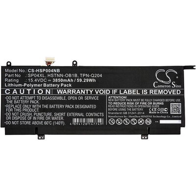 Батерия за лаптоп HP Spectre X360 13-AP0000NA, HSTNN-OB1B SP04XL LiPo 15.4V 3850 mAh CAMERON SINO Батерия за лаптоп HP Spectre X360 13-AP0000NA, HSTNN-OB1B SP04XL LiPo 15.4V 3850 mAh CAMERON SINO