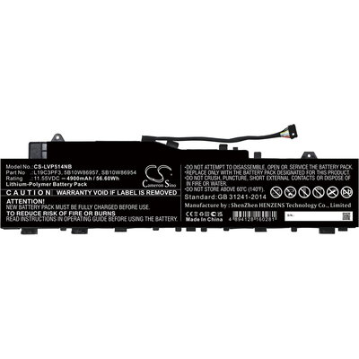 Батерия за лаптоп  LENOVO IdeaPad 5 14  L19C3PF3  LiPo 11.55V 4900mAh CAMERON SINO
