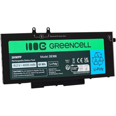 Батерия за лаптоп  DELL 33YDH Dell Latitude 5400, 5401, 5410, 5411, 5500, 5501, 5510, 5511, 7591  15,2V  4000mAh GREEN CELL