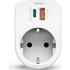 HAMA 3-мултипортов контакт, 1 x USB-C PD, 1 x USB-A, 1 x Шуко контакт, 30W PD