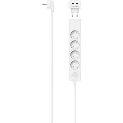 HAMA Разклонител 5 гнезда, 17 W, 2хUSB-C, превключвател, 1,4 м, бял