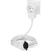 Удължителен кабел HAMA Powerplug, Допълнителен контакт, 3.0 m, Бял