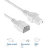 ACT Захранващ кабел C14-C15, бял, 2.0м