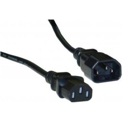 Удължителен захранващ кабел Fortron, 3 pin, Черен
