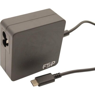 Универсално захранване(зарядно) за лаптоп FSP NB 65W, USB Type-C, Черен