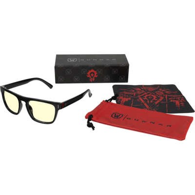 Комплект GUNNAR x World of Warcraft Horde Edition Onyx - Amber - Очила + калъф