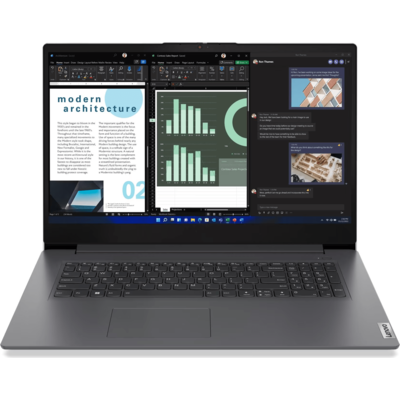 Лаптоп Lenovo V17 G4 IRU - 17.3" FHD, Intel Core i5-13420H, 16GB DDR4, 512GB SSD