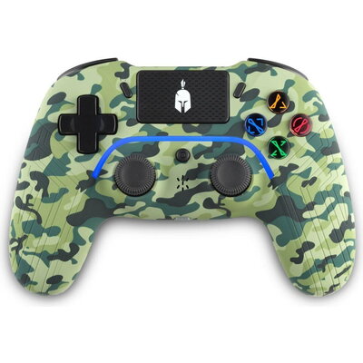 Безжичен геймпад Spartan Gear Aspis 4, за PC и PS4, Green Camo