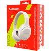 CANYON BTHS-3, Bluetooth headset,with microphone, BT V5.1 JL6956, battery 300mAh, Type-C charging plug, PU material, size:168*19