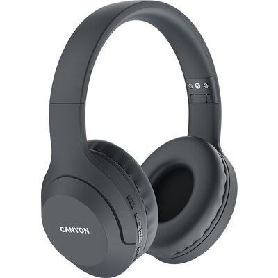 CANYON BTHS-3, Canyon Bluetooth headset,with microphone, BT V5.1 JL6956, battery 300mAh, Type-C charging plug, PU material, size