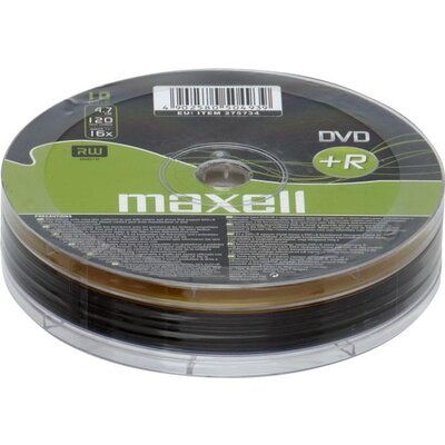 DVD+R MAXELL, 4,7 GB, 16x, 10 бр. - 