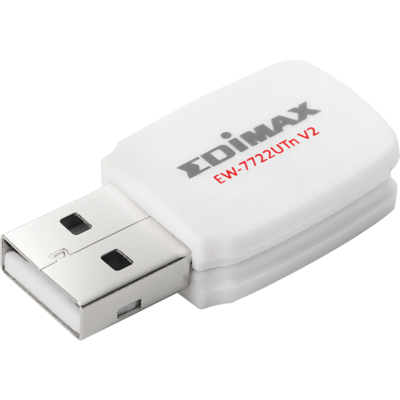 Безжичен мини адаптер EDIMAX EW-7722UTN V2, USB, Realtek, 2.4Ghz, 802.11n/g/b