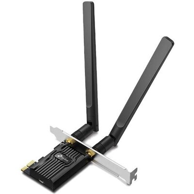 Безжичен адаптер TP-LINK Archer TX20E, PCIe, 1800Mbps, Wireless AX, 2.4GHz /5GHz, BT 5.2, 2x външни антени