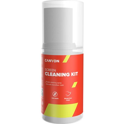 Canyon Cleaning Kit, Screen Cleaning Spray + microfiberSpray for screens and monitors, complete with microfiber cloth. Shrink wr