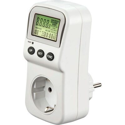 Уред за измерване на напрежение, разхода на ток и консумирана мощност  Digital  Бял