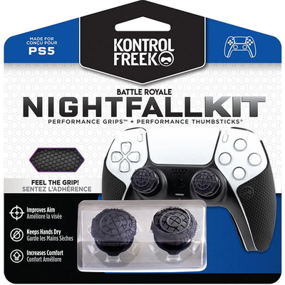 Аксесоар Kontrolfreek Performance Nightfall Kit PS5 с включени сменяеми бутони и грипове за DualSense