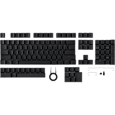 Геймърски сет с капачки за клавиатура, PBT пластмаса, ROG RX PBT Doubleshot Keycap Set For Gamers