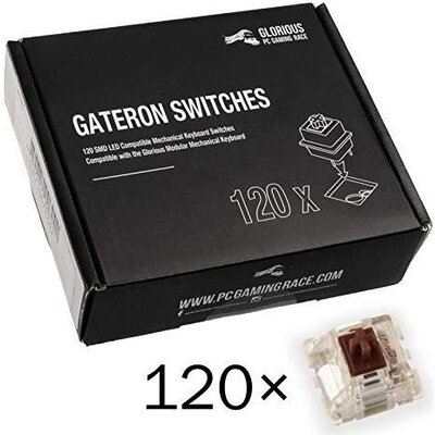 Суичове за механична клавиатура Glorious Gateron Brown 120 броя