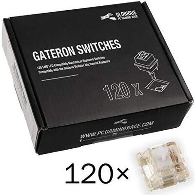 Суичове за механична клавиатура Glorious Gateron Clear 120 броя