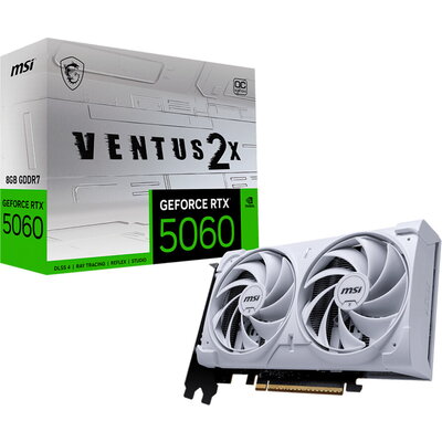 Видео карта MSI NVIDIA GeForce RTX 5060 8G VENTUS 2X OC WHITE