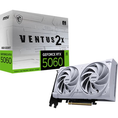 MSI NVIDIA GeForce RTX 5060 8G VENTUS 2X WHITE, 8GB GDDR7