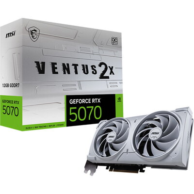 MSI Video Card Nvidia GeForce RTX 5070 12G VENTUS 2X OC WHITE, 12GB GDDR7, 192bit, Effective Memory Clock: 28000MHz, Boost: 2542