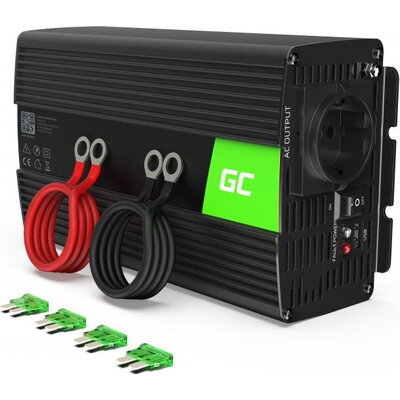 Инвертор 12/220 V  DC/AC 1000W/2000W, Чиста синусоида, GREEN CELL