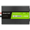Инвертор PRO GREEN CELL, 12/220V, DC/AC, 2000W/4000W, INVGCP2000LCD  LCD Чиста синусоида