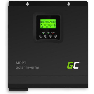 Соларен инвертор Off Grid конвертор с MPPT конролер и соларно зарядно 24VDC 230VAC 3000VA / 3000W чиста синусоида GREEN CELL